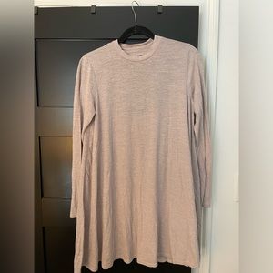 Free People beach light purple open back long sleeve swing dress